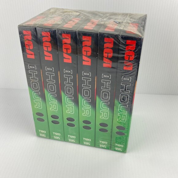 RCA Blank VHS T120 Tapes Lot of 6 NEW in Package Videocassette VCR Blanks - Picture 1 of 6